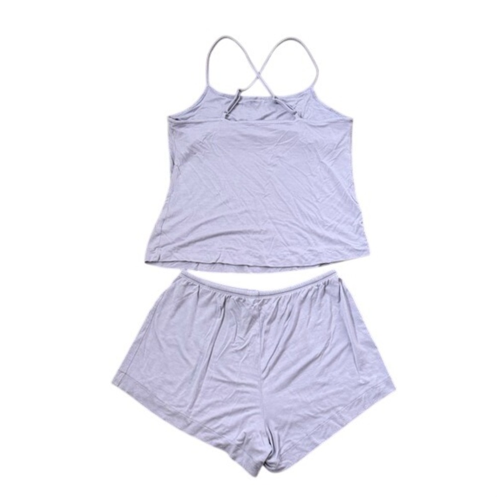 Auden Purple Cloud Knit Pajama Short Set - Picture 2 of 4